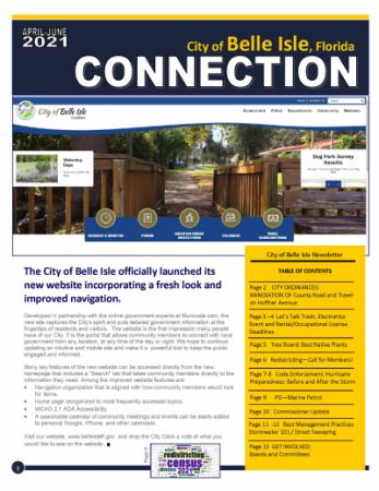 Apri-June 2021 Newsletter Cover