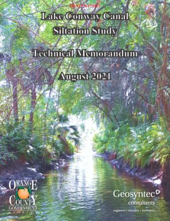 Lake Conway Canal Siltation Report Cover 2021